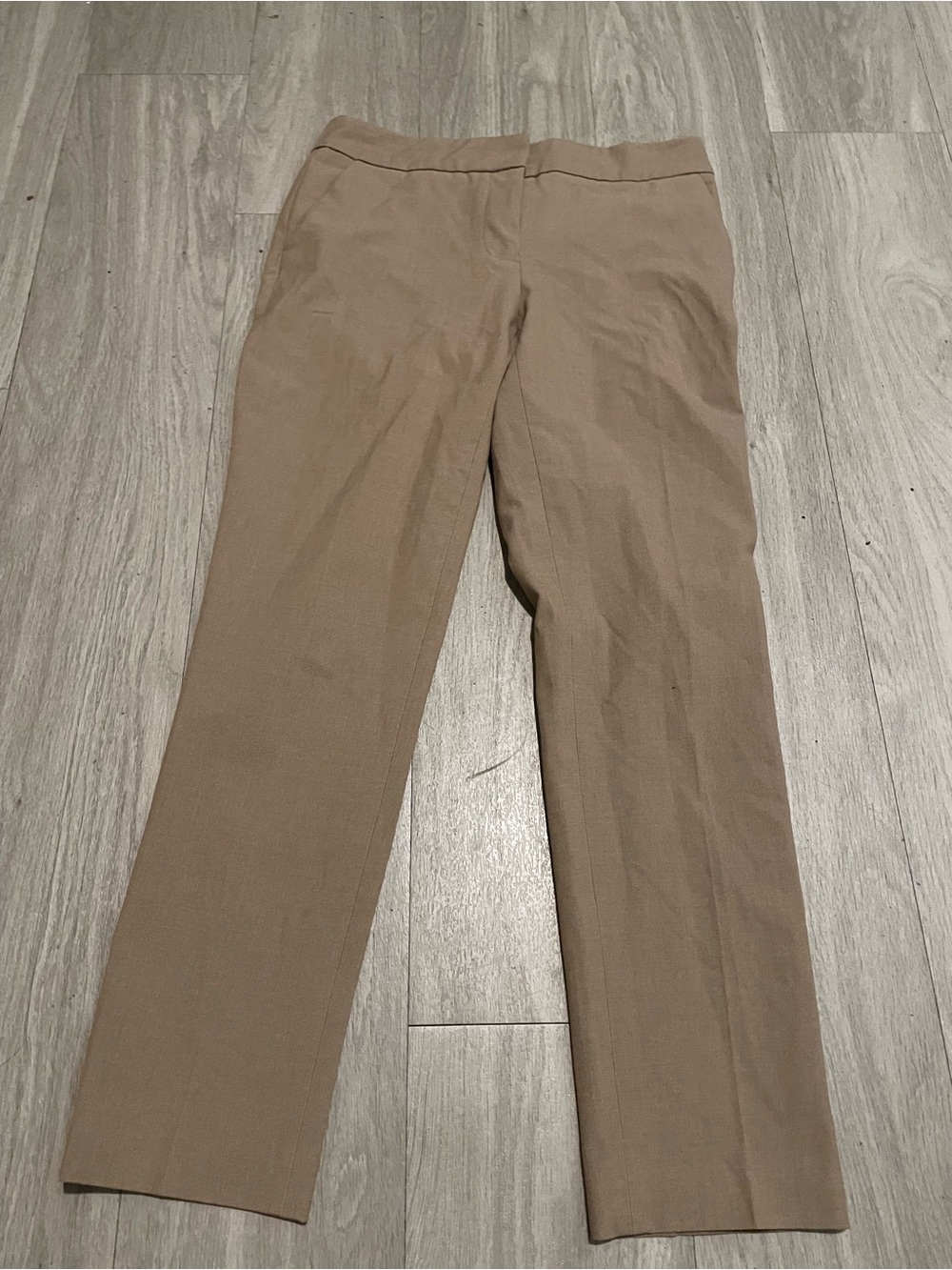 Karl Lagerfeld Straight Leg Trousers in Taupe Brown